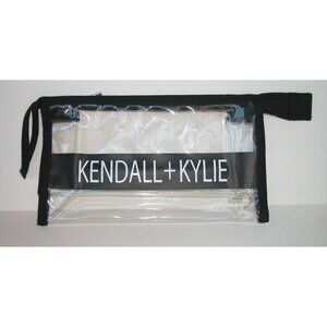 Kendall + Kylie Clear PVC Wristlet Clutch Bag With Black Trim